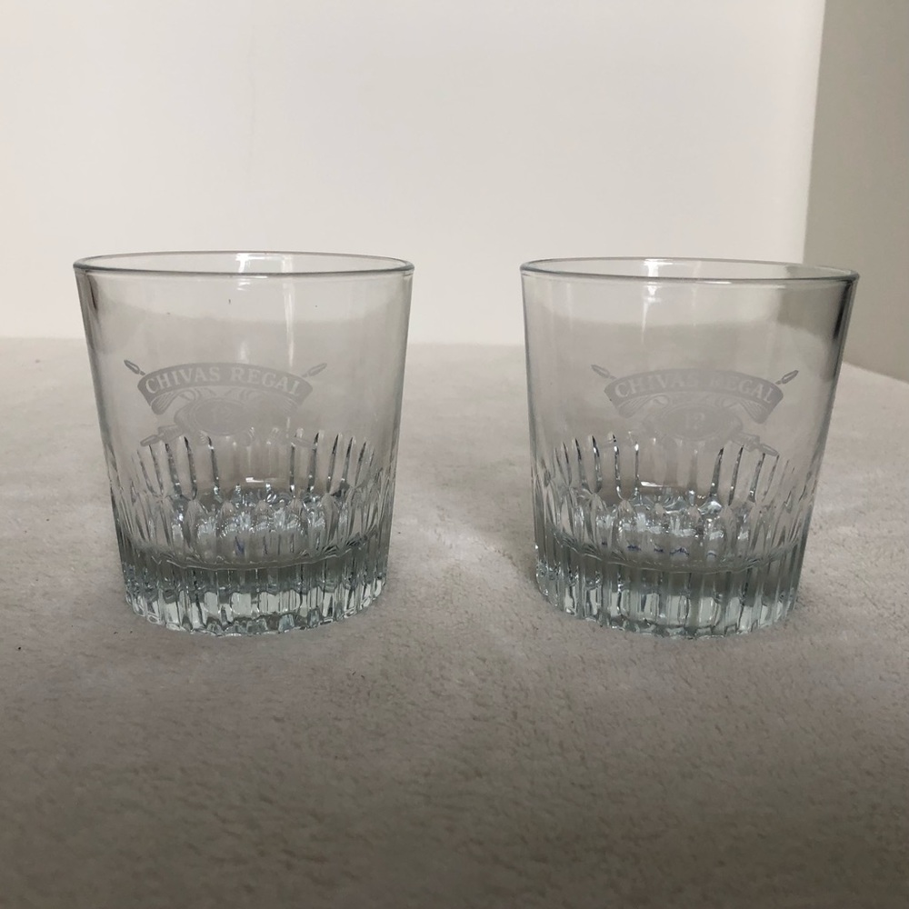 (2) Von Pok Chivas Regal Scotch Whiskey Glasses